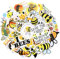 cobee Honigbienen Aufkleber, 100 Stück Cartoon Bienen Aufkleber wasserdicht Vinyl Aufkleber DIY Deko Aufkleber für Laptop Computer Kinder Teenager