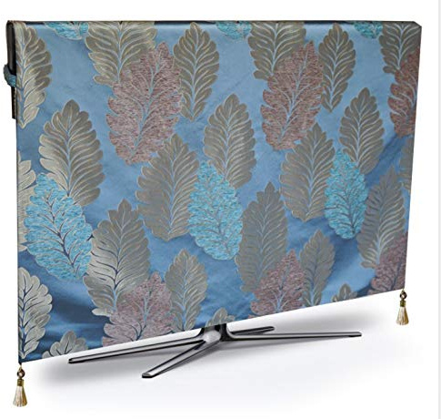 TV Dust Cover Luxury Weatherproof Dust-proof Protect Television Table Runner Cloth Placemat Mat Cushion Cover Tv cover (Color : Blue, Specification : 60 inch)