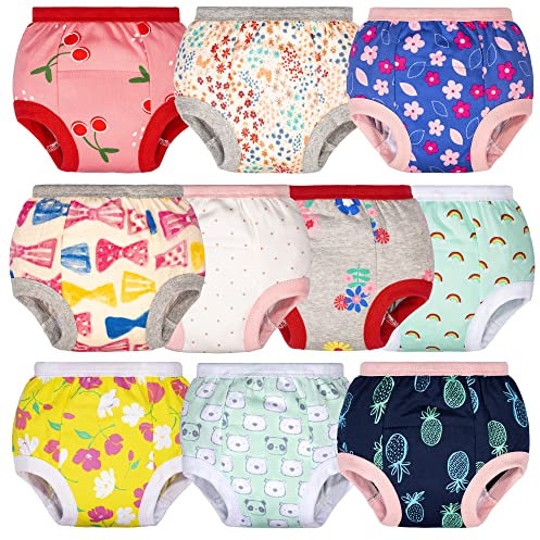 BIG ELEPHANT Baby Mädchen 6er-Pack Töpfchen-Unterwäsche, gepolsterte, saugfähige Blumen-Trainingshose für Kleinkinder, 5 Jahre