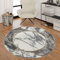 TT Home Wohnzimmer Teppich Kurzflor Wohnzimmerteppich 3D Optik Modern Marmor Design, Farbe:Gold 5, Größe:160 cm Rund