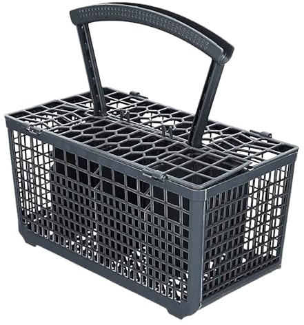 Anakel Home Recambio de Cesta de Lavavajillas Universal 00093046 481245819087 Compatible con Bosch, Siemens, Philips Repuesto de Cesto de Lavaplatos 240 x 235 x 130 mm 8 Compartimentos Gris