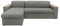 DOMO. collection Ecksofa Lima, Eckcouch mit Schlaffunktion und Bettkasten, Sofa in L-Form mit Armlehnen aus Holz, Schlafsofa, Couch, Schlafcouch 244 x 155 x 74 cm (BxTxH), zinc