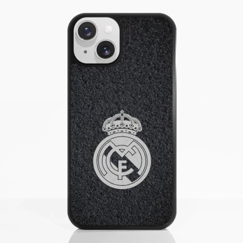 PHONECASES3D – Phone Case compatible with Apple iPhone 14 Real Madrid – Black Background – Patented 3D Effect Design – Lightweight & Durable Protection – Black