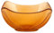 H&H Groove Set 6 Coppette, Vetro, Ambra, 12x12cm