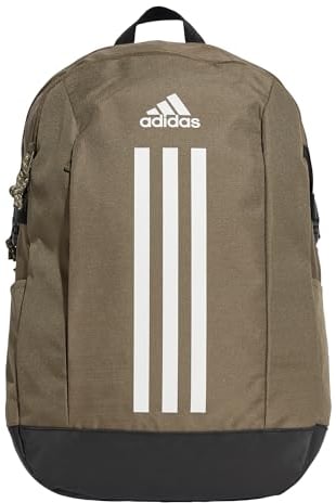 adidas Unisex Power Backpack, Olive Strata/White, One size