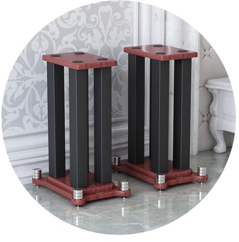 Floor Speaker Stand Monitor Speaker Stands For Surround Sound TV Hi-Fi And Home Cinema Stands (pair) For Av Amp/Turntable/Sky Box/Xbox One/Printer (Color : Brown, Size : 30 * 35 * 80cm)