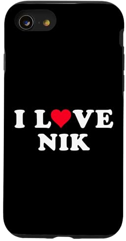 Hülle für iPhone SE (2020) / 7 / 8 Ich liebe Nik Passende Freundin & Freund Nik Name