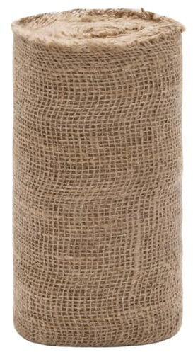 vidaXL Rouleau de Jute, Ruban pour Bricolage Artisanat, Chemin de Table pour Mariage Fête Décoration Intérieur, 0,25x25 m 100% Jute 200 g/m²