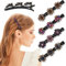 JSRQT 4 Pièces Barrette à Cheveux Fleurs,Pinces À Cheveux pour Femmes Accessoires De Cheveux,Pinces à Cheveux Tressées en Pierre de Cristal Etincelante Pour Les Femme