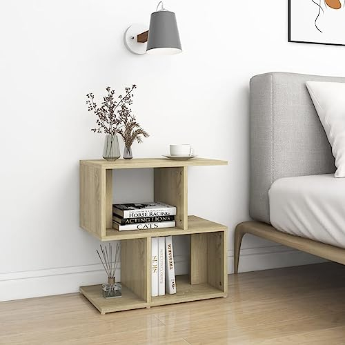 CKioict Telefontisch Ablagetisch Modern Nachtkästchen Nachttisch Sonoma-Eiche 50x30x51,5 cm Holzwerkstofffür kleine Räume, Wohnzimmer, Schlafzimmer