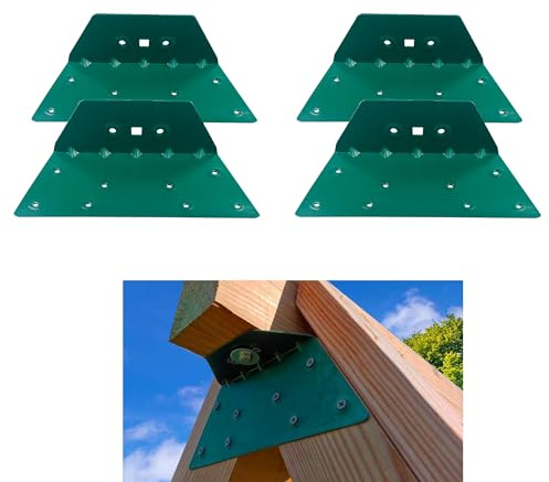 SIWOOD 4 Pcs EZ Frame Wooden Swing Accessories, A-Frame Bracket for Swing Set Swing Beam, Swing Fitting, High Strength Support (Green)