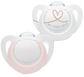 NUK Ciuccio Star per neonati | 0 – 2 mesi | Ciuccio in silicone senza BPA | rosa | 2 pezzi