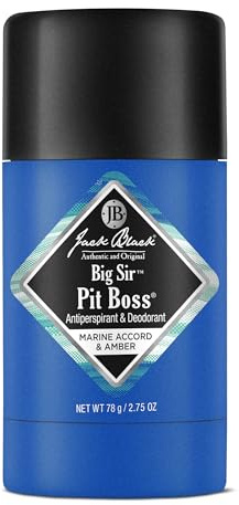Jack Black Pit Boss Big Sir Antitranspirant und Deodorant für Herren, 75 ml, Akkord und Bernstein, Deodorant für empfindliche Haut