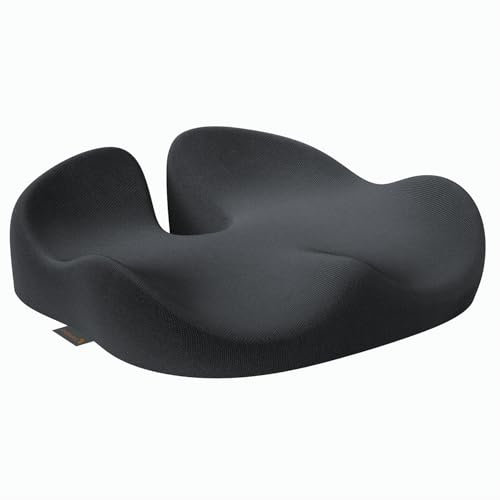 ProtoArc Sitzkissen Bürostuhl Ergonomisches, Sitzkissen Orthopädisch Entlastung Steißbein, Ischias, Hüfte, Memory Foam Kissen für Rollstuhl, Auto, Flugzeug, Ganztägiger Komfort Steissbeinkissen