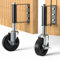 HOLKIE Rueda de puerta resistente de 100 mm rueda con muelle para puerta ruote giratoria para portón de madera y valla capacidad 100 kg Negra (2 piezas)