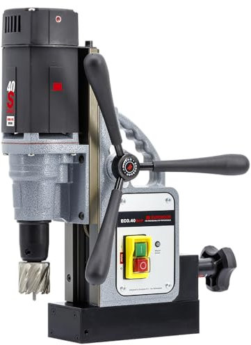 Euroboor ECO.40S+/P EU2 Magnetbohrmaschine mit Permanentmagnet & Gyro-Tec Sicherheit, bohrt bis zu ø 40 mm, ideal für Überkopfarbeiten, mit Spannungsschutz