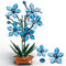 TOY PLAYER Blau Orchidee Blumen Pflanzen Bausatz Set,Blumenbonsai Klemmbausteine Baustein Set, Geschenke für Frauen Erwachsene Männer (1097 PCS)