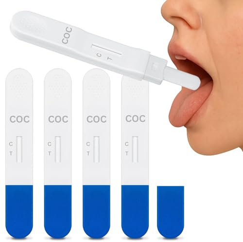 5 x SalyvGenics Test Salivare per Cocaina | Test Rapido per Cocaina nel Fluido Orale Salivare | Kit per il test antidroga della cocaina