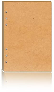 YFLeomry A5 Papier Kraftpapier 80 Blätter Ringbuch Nachfüllbar 6 Lochung Ringbuch Notizbuch Nachfüllpapier Nachfüllbare für Notizbuch Tagbuch(20,5x14,5 cm)