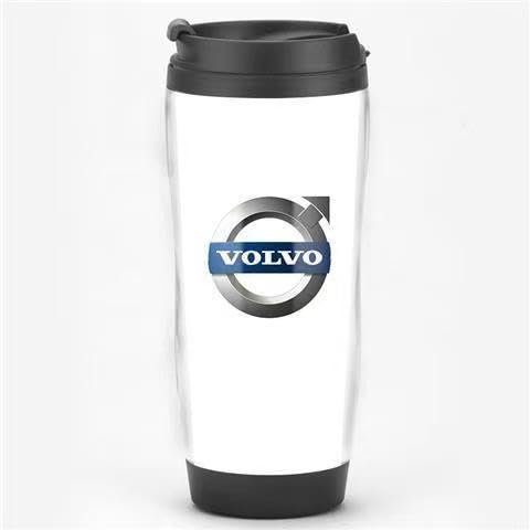 GFHZZS Car Thermo Mug for Volvo EC40,Plastic and Stainless Steel Travel Mug Emblems Logo Double Wall Insulation Vacuum Flask 100% Leak Proof Coffee Mug Car Accessories,B-White