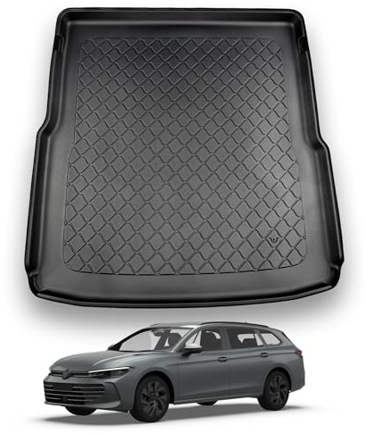 NOMAD Boot Liner Mat for VW Passat Estate 2023+ [Upper boot position] | Premium Anti-Slip TPE Car Boot Protector Tray, Waterproof Raised Edge Trunk Mat, Easy Clean Cargo Floor Liner