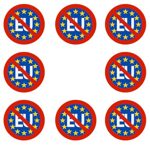 48 Stück Aufkleber 4cm rund EU-Nein Danke Dexit Europäische Union Sticker Sparpack gut haftend Aktiv werden 4 cm