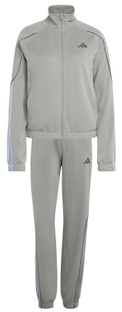 adidas Women's STADIUM 3-STRIPES TRACKSUIT, ch solid grey, L