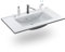 duehome | Lavabo de Resina Color Blanco, Pila Lavamanos Rectangular, Modelo Nilo, Medidas: 81,5 cm (Ancho) x 13 cm (Alto) x 46 cm (Fondo)