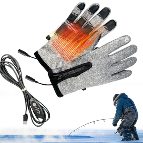 Doiyislem Elektrische Heizhandschuhe | USB-aufladbare Touchscreen-Heizhandschuhe,3 Stufen Heizmuffen Für Damen Herren Berufspendeln Radfahren Motorradtouren Sport Reisen Angeln Outdooraktivitäten