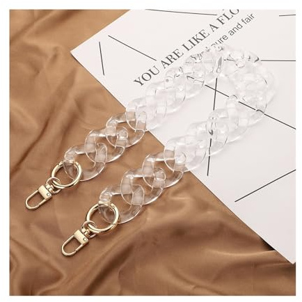 DKJAHSEK DIY Handtasche Kette Umhängetasche Riemen for Frauen Geldbörse Griffe Harz Gürtel Tasche Teil Zubehör 40/60 cm(L202-TM-40cm)
