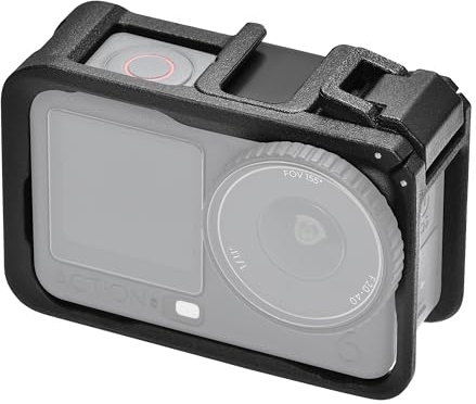 STARTRC PHOTO Kamerakäfig für DJI Osmo Action 6, Leicht Schutzkäfig | 360° Rundumschutz, Nylon, Seitlicher Action-Anschluss, Oberer Kaltschuh, Vertikale Aufnahme für Mikrofon/Fülllicht Zubehör