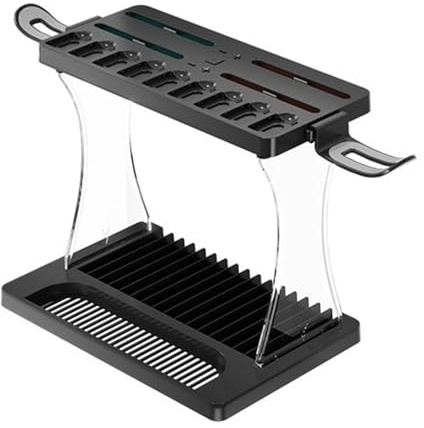 Gaming Organizer mit Schnellladestation, 16 Disc, 9 Kassettenfächern und LED Lichteffekten für NS2 Game Organizer, LED Beleuchtung