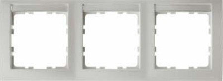 Hager S1 – Cadre 3 postes horizontal Gloss Blanc polaire