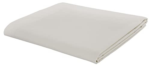 Catherine Lansfield Easy Iron Percale Combed Super King Flat Sheet Cream