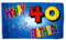 Fahne/Flagge 40. Geburtstag Happy Birthday NEU 90 x 150 cm