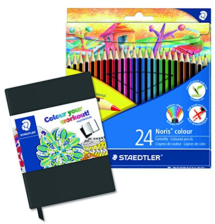 STAEDTLER 185 C24 SB - Noris Farbstifte mit 24 sortierten Farben