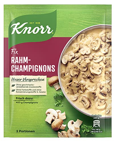 Knorr Fix Würzmischung Rahm-Champignons für leckere Rahmchampignons ohne geschmacksverstärkende Zusatzstoffe 33 g 1 Stück