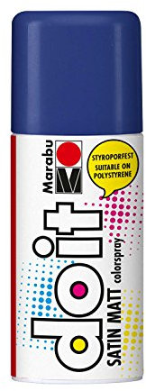 Marabu 21070006293 - Do it Satin Matt nachtblau, Colorspray auf Acrylbasis, styroporfest, schnell trocknend, sehr gute Deckkraft, wetterfest, für große und kleine Bastelarbeiten, 150 ml Sprühdose
