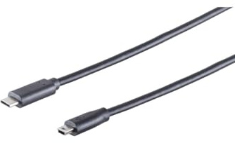 USB Kabel 2.0 Typ C auf Mini B 5-Pin, Datenkabel Ladekabel, 1m, Schwarz
