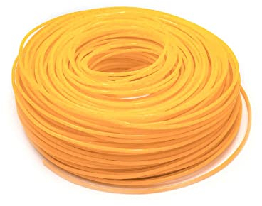 vhbw Filo falciante Universale per tagliaerba, decespugliatore - Filo di Ricambio, Arancione, 2,4 mm x 88 m, Rotondo