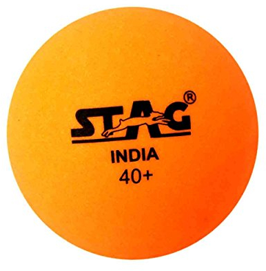 Stag Seam Plastic Table Tennis Ball (40mm, Orange) - Pack of 12