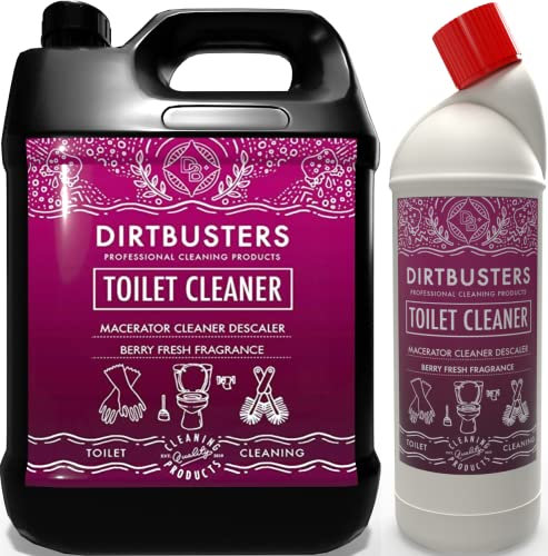 Dirtbusters Toilet Macerator Cleaner & Descaler, Deep Cleaning With Limescale Remover, Safe To Use With Pump Units, Toilets, Septic Tanks, Macerators & Urinals, Berry Fresh (6L)
