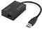 DIGITUS Adaptador de Red de Fibra óptica USB 3.0 SFP - Gigabit - 1000 Mbit/s - sin módulo SFP - Plug & Play - Interfaz de Fibra óptica - Negro