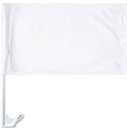 Autofahne weiß Hochzeit JGA Junggesellenabschied Promotion