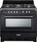 De Longhi MEM 965 NN - Cocina de gas con 5 fuegos con horno eléctrico ventilado, 90 x 60 cm, color negro