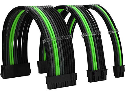 Formulamod Sleeve Extension Power Supply Cable Kit 18AWG ATX 24P+ EPS 8-P+PCI-E8-P with Combs for PSU to Motherboard/GPU Fm-NCK3