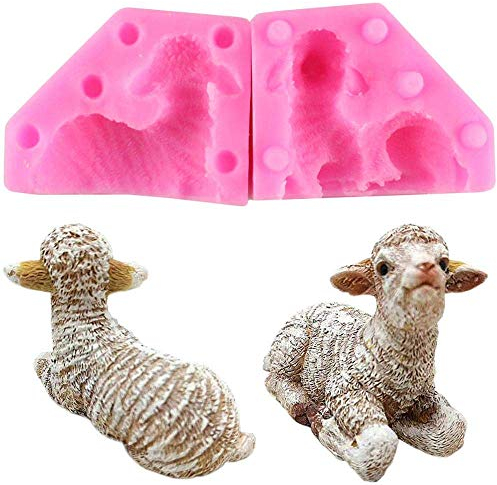 Winzige Größe 3D-Schaf-Silikon-Kerzenform, Ziegenform, Polymer-Ton-Formen, DIY, Schokolade, Süßigkeiten, Fondant, Blütenpaste, Kuchendekorationswerkzeuge