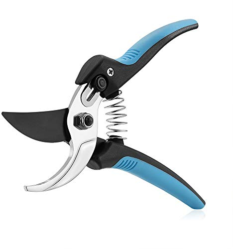 Pruning Shears Tree Trimmers Secateurs Hand Pruner Stainless Steel Blades Professional Garden Clippers Bypass Secateurs with SK-5 Steel Blade and Locking Mechanism for Branches Stems and Flowers