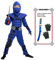 Spooktacular Creations Costume de Ninja bleu pour enfant Costume de furtif Halloween Kids Kung Fu Outfit