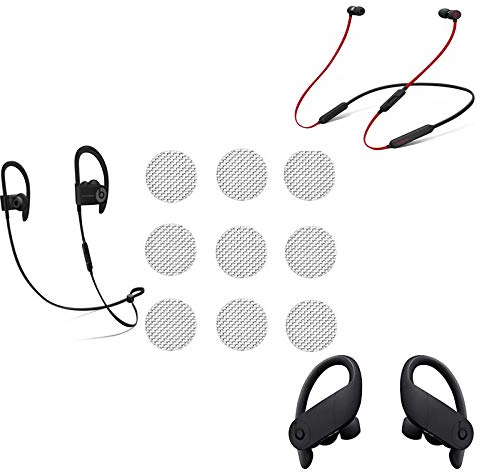 LBT Netzfilter Ohrstöpsel, kompatibel mit Beats X, Urbeats2, Urbeats3, Powerbeats Pro, Powerbeats2, Powerbeats3 (4 mm, Schwarz, Netz)